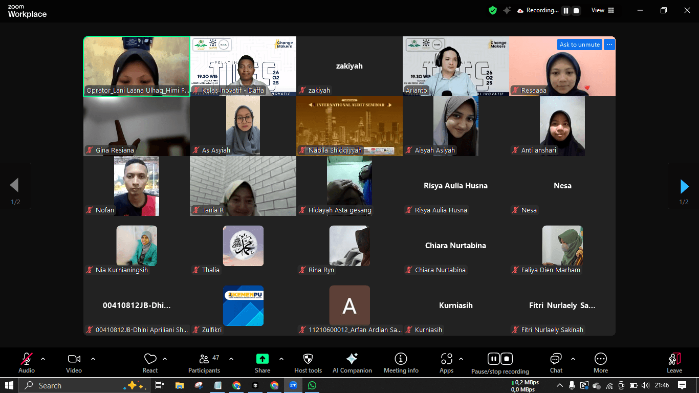 Kelas Inovatif Bersinergi dengan HIMI PERSIS Jabar: Memberdayakan Mahasiswi Muslim dalam Era AI