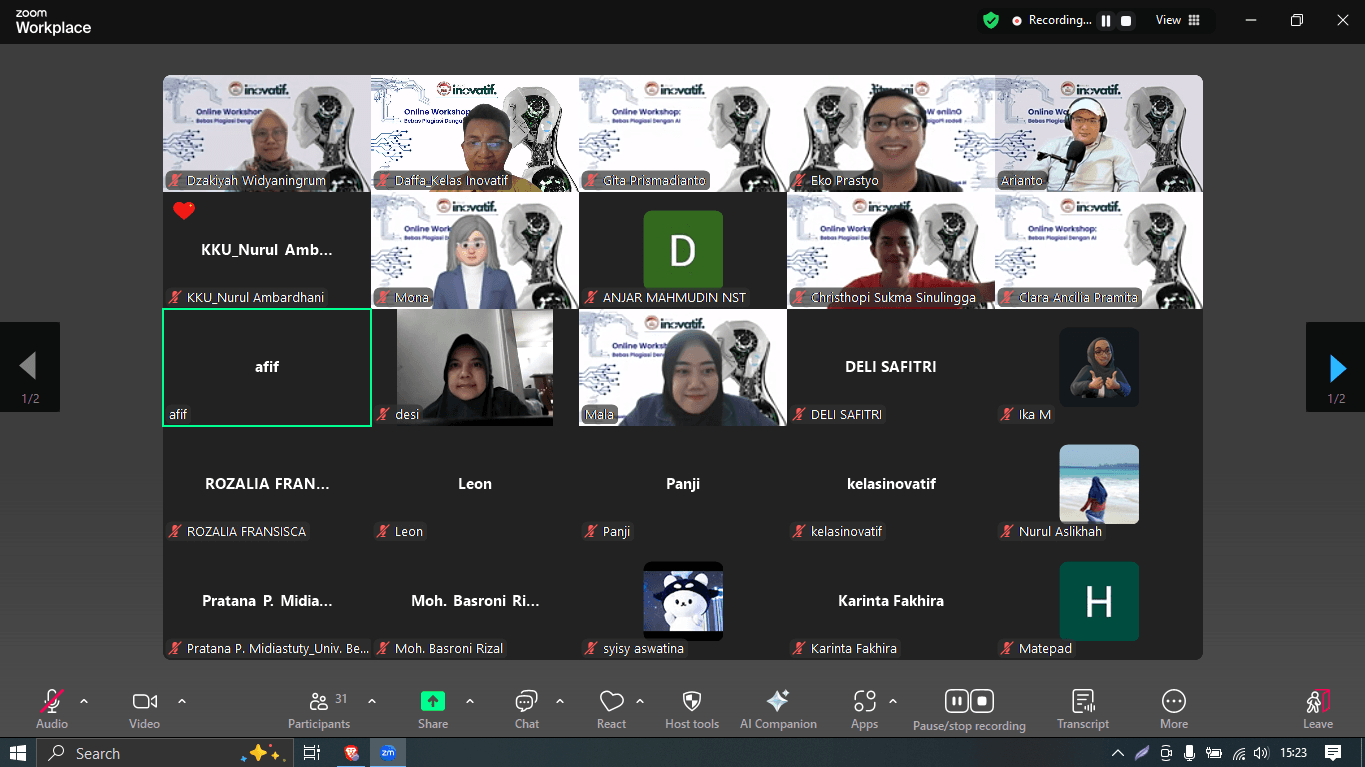 Kelas Inovatif Goes to Khon Kaen University Thailand: Penguatan Literasi AI dan Etika Penulisan Akademik